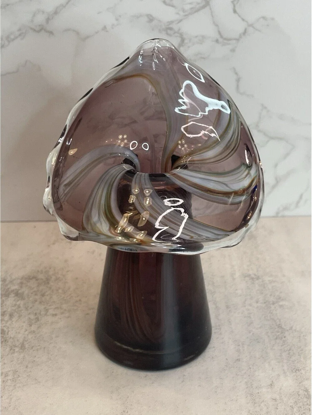 Vtg Jack In The Pulpit Style Vase Handmade Genuine Lead Crystal 6